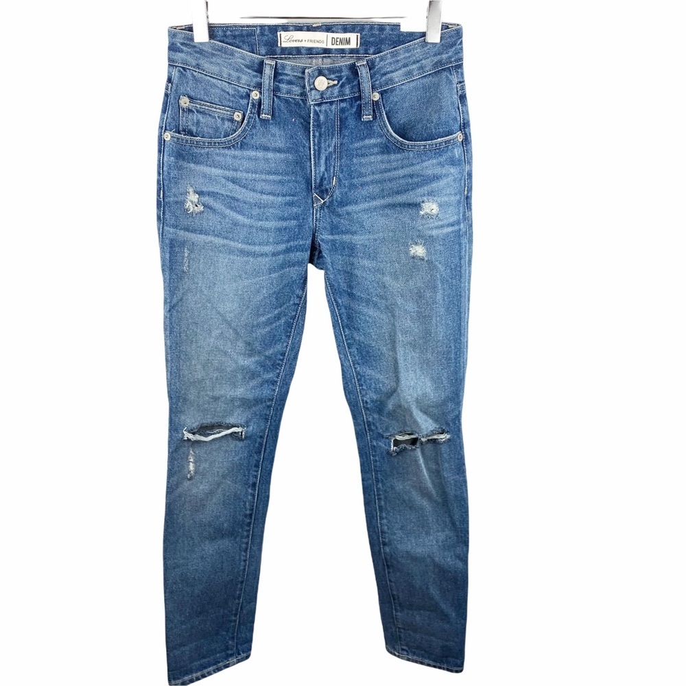 Lovers & Friends Distressed Mid Rise Skinny Jeans Size 23